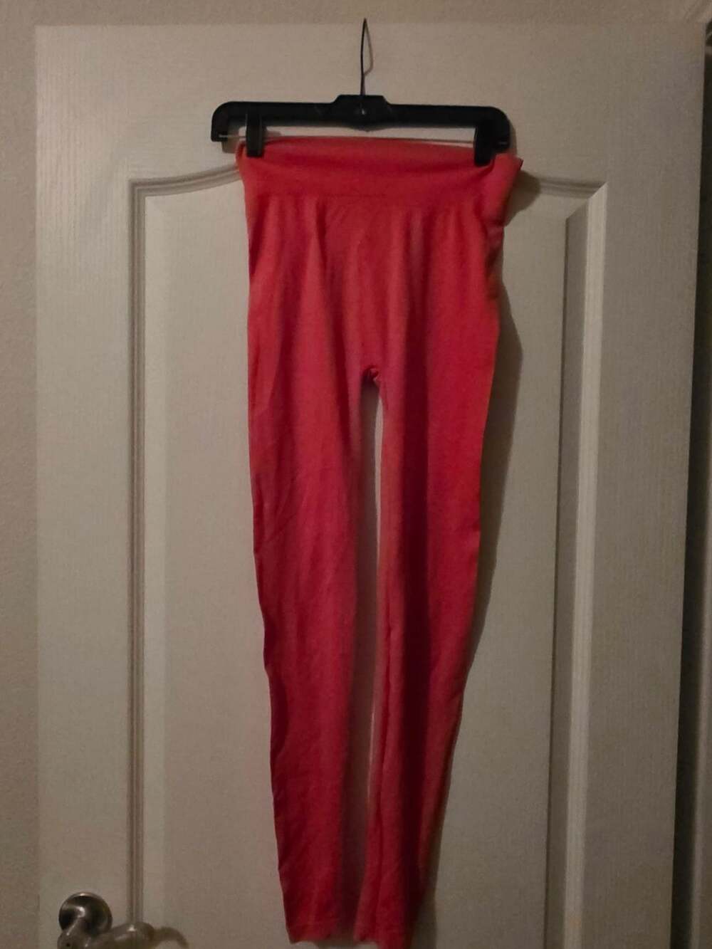 Yelete Red Leggings One Size Large Solid Yoga Snug Leggings
